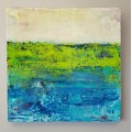 Horizon in Blue & Green - 15" x 15"