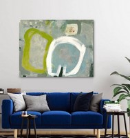 abstract painting in livingroom