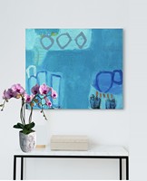abstract painting with desk